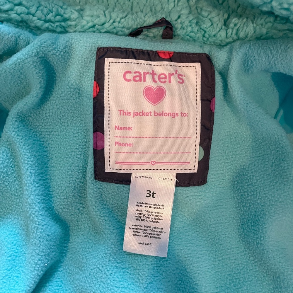 Carter’s Snow Coat - Picture 2 of 4